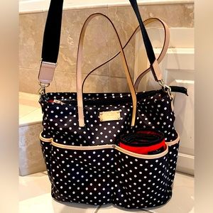 Kate Spade Diaper Bag with adjustable strap & diaper changing mat
